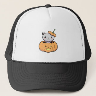 Halloween Pumpkin Cat キャップ