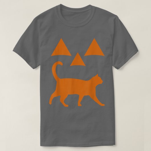 Halloween Pumpkin Cat Jackolantern Costume Tシャツ (デザイン正面)