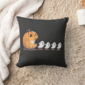 Halloween Pumpkin Chasing Ghost Png, Halloween  クッション (ブランケット)