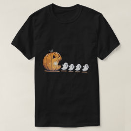 Halloween Pumpkin Chasing Ghost Png, Halloween  Tシャツ