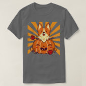 Halloween Pumpkin Corgi Tシャツ (デザイン正面)