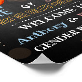 Halloween Pumpkin Gender Reveal Party Welcome ポスター (角)