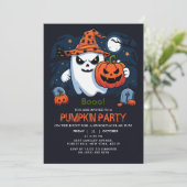 Halloween Pumpkin Ghost 招待状 (スタンド正面)