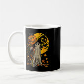 Halloween Pumpkin Ghost Autumn  コーヒーマグカップ (左)