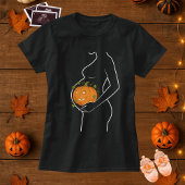 Halloween Pumpkin Inside Belly Pregnant Tシャツ