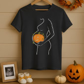 Halloween Pumpkin Inside Belly Pregnant Tシャツ