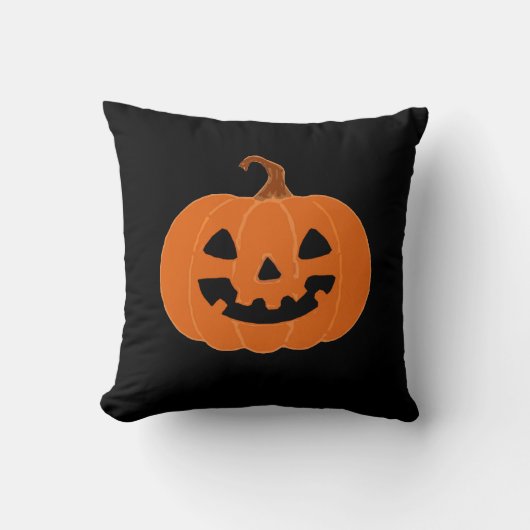 Halloween Pumpkin Jackolantern Stickers クッション (正面)