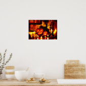 Halloween Pumpkin Lantern ポスター (キッチン)