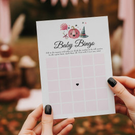 Halloween Pumpkin Little Boo Baby Shower Bingo 招待状
