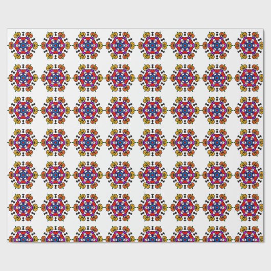 Halloween Pumpkin Mandala ラッピングペーパー (フラット)