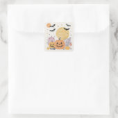 Halloween Pumpkin Moon スクエアシール (バッグ)