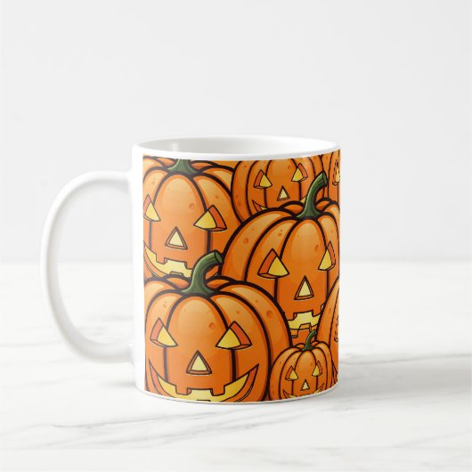 Halloween Pumpkin Mug コーヒーマグカップ (左)