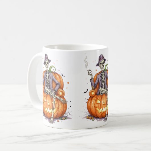 Halloween Pumpkin Mug コーヒーマグカップ (正面左)