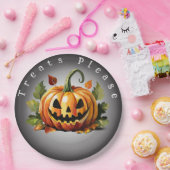 Halloween Pumpkin Patch Customizable ペーパープレート (パーティー)