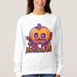 Halloween, pumpkin Pixel art スウェットシャツ