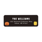Halloween Pumpkin Return Address Label ラベル (正面)