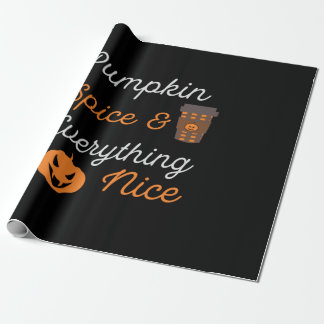 Halloween Pumpkin Spice and Everything Nice Xmas ラッピングペーパー