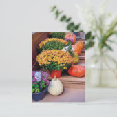 Halloween Pumpkin Stairs New York Postcard ポストカード (スタンド正面)