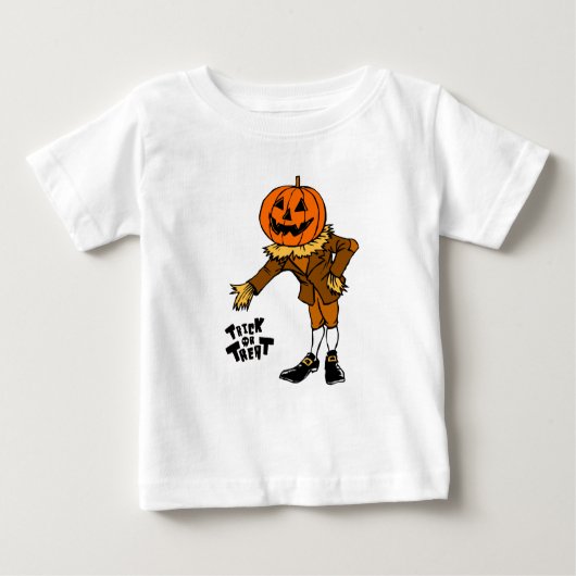 HALLOWEEN pumpkin trick or treat ベビーTシャツ (正面)