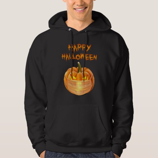 Halloween Pumpkin Wearing Face Mask Funny Jack O L パーカ (正面)
