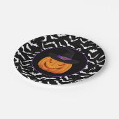 Halloween Pumpkin Witch ペーパープレート (アングル)