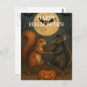 Halloween Pumpkin Witch Scary Night ポストカード (正面/裏面)