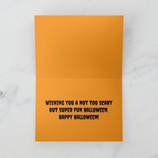 Halloween Pumpkins And Bats Greeting Card カード (内部)