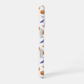 Halloween Pumpkins and Bats Pattern iPhone 16ケース (右側面)