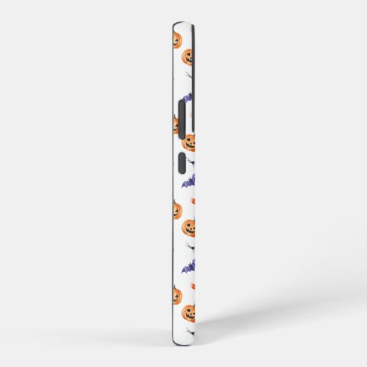 Halloween Pumpkins and Bats Pattern Samsung Galaxyケース (右側面)
