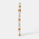 Halloween Pumpkins and Brooms Pattern iPhone 16ケース (右側面)