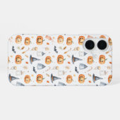Halloween Pumpkins and Ghosts Pattern iPhone 16ケース (裏面横)
