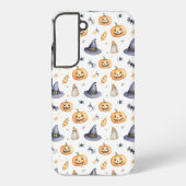 Halloween Pumpkins and Witch Hats Pattern Samsung Galaxyケース (裏面)