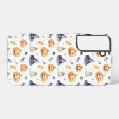 Halloween Pumpkins and Witch Hats Pattern Samsung Galaxyケース (裏面横)