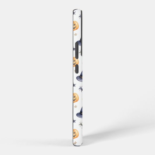 Halloween Pumpkins and Witch Hats Pattern Samsung Galaxyケース (右側面)