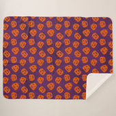Halloween Pumpkins on Purple Background Pattern シェルパブランケット (正面(横))