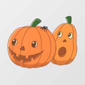 Halloween Pumpkins Pair ウィンドウサイン (シート)