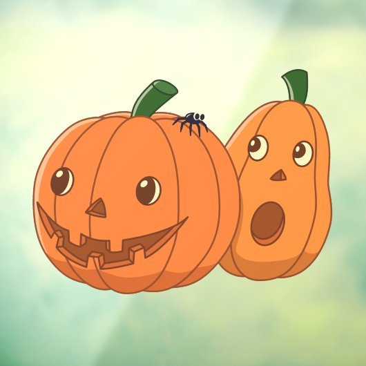 Halloween Pumpkins Pair ウィンドウサイン (シート3)