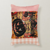 Halloween, Pumpkins Party, Black Pink アクセントクッション (正面(垂直))