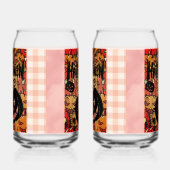 Halloween, Pumpkins Party, Black Pink ガラス缶 (左)