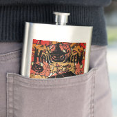 Halloween, Pumpkins Party,Black Pink フラスク (インサイチュ)