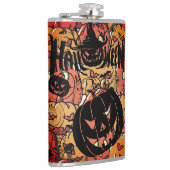 Halloween, Pumpkins Party, Black Pink フラスク (右)