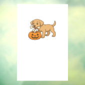 Halloween Pup with Bones and Pumpkin Pal Classic T ウィンドウサイン (シート3)