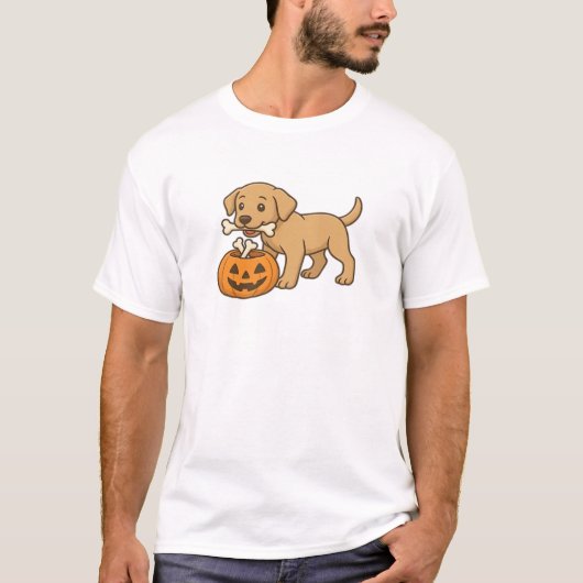 Halloween Pup with Bones and Pumpkin Pal Classic T Tシャツ (正面)