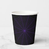 Halloween purple Spider web black 紙コップ (裏面)