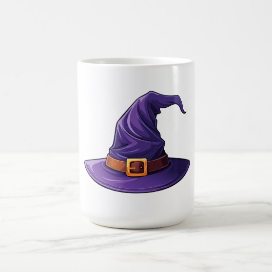 Halloween purple witch hat コーヒーマグカップ (中央)