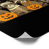 Halloween Raccoon Costumes Ghost Witch Mummy Men W ポスター (角)