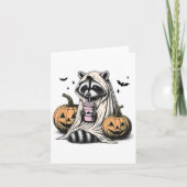 Halloween Raccoon Ghost  カード (正面)