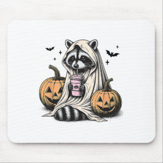 Halloween Raccoon Ghost  マウスパッド