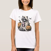 Halloween Raccoon Ghost  Tシャツ (正面)
