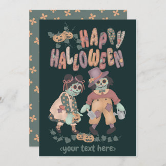 Halloween Rag Doll Zombies (2) - Greeting Card シーズンカード